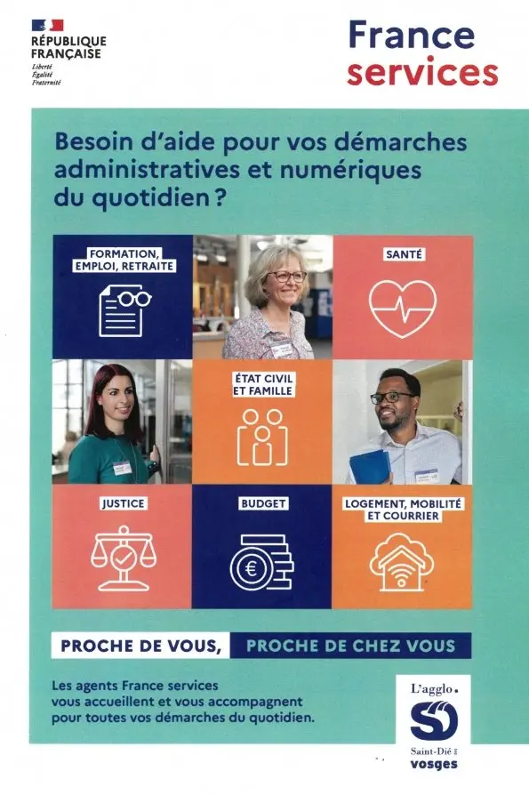 affiche publicitaire sur France services